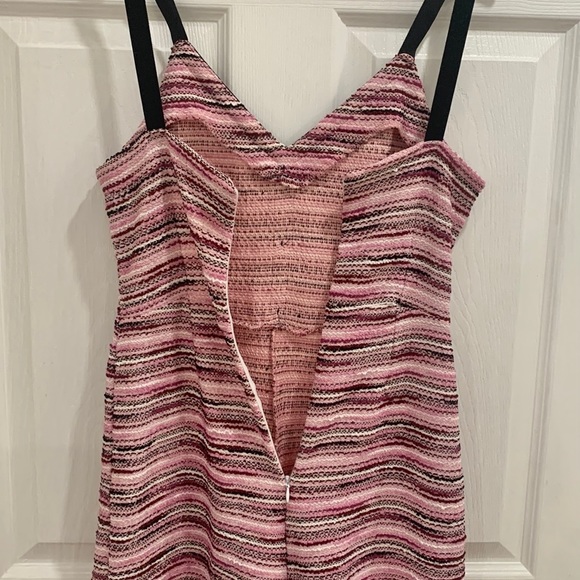 Zara Tweed Pink Velvet Strap Short Romper - Picture 11 of 16